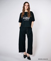 COOLAグラフィティプリントクロップドTシャツ&パンツ (BLACK)　CQ-48144