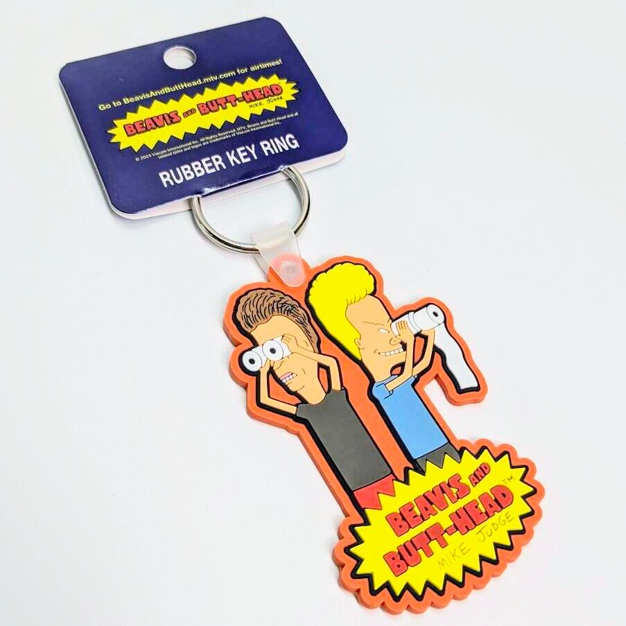 ☆  送料無料！★ラバーキーホルダー★ 【BEAVIS AND BUTT-HEAD（ビーバス・アンド・バットヘッド）】 〚アメリカン雑貨 アメトイ〛