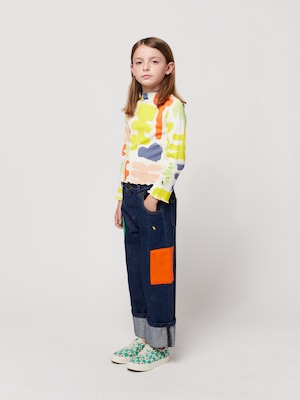 BOBO CHOSES / B.C Color Block patch denim pants