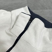 【希少】アディダス ハーフジップスウェット 90s ロゴ刺繍 トリコロール 美品