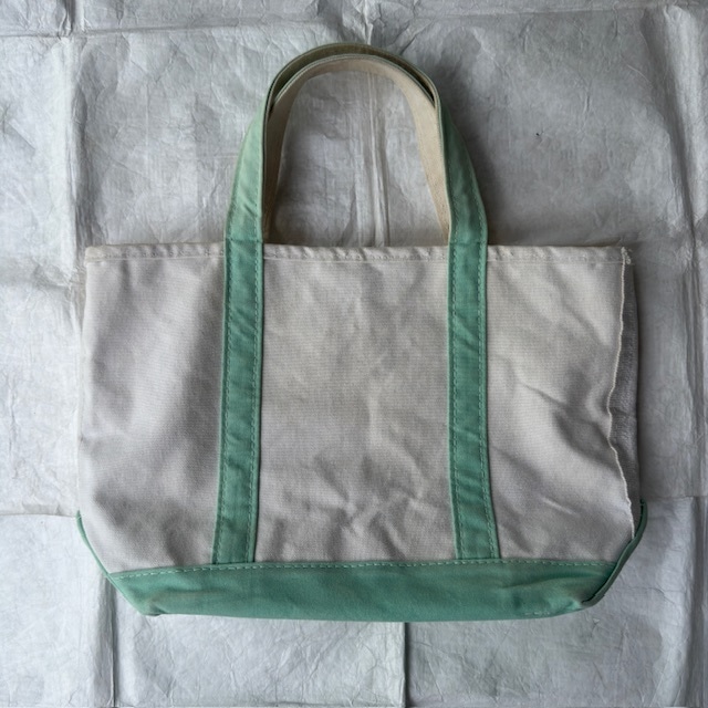 L.L.Bean トートバッグ ボートアンドトート 00s ミント ミディアム コットンキャンバス ヴィンテージ 画像2