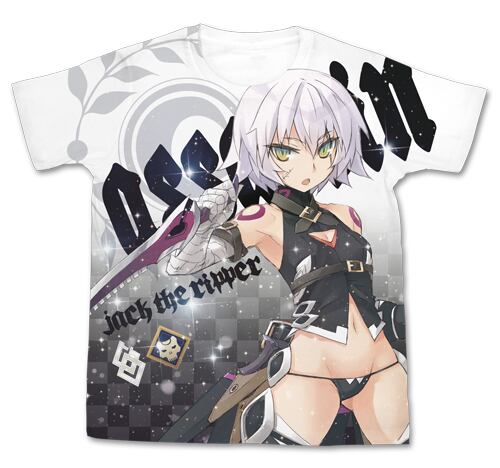Fate/Grand Order アサシン/ジャック・ザ・リッパー フルグラフィックTシャツ/WHITE-S/M/L/XL