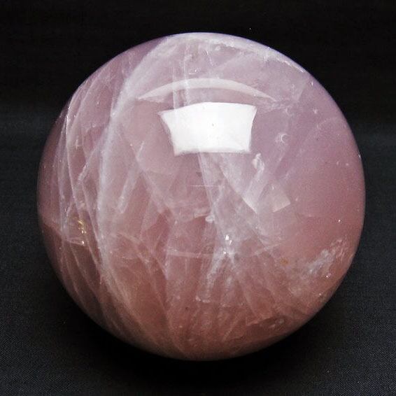 1.3Kg ローズクォーツ 丸玉 98mm スフィア 置物 原石 一点物 151-6459