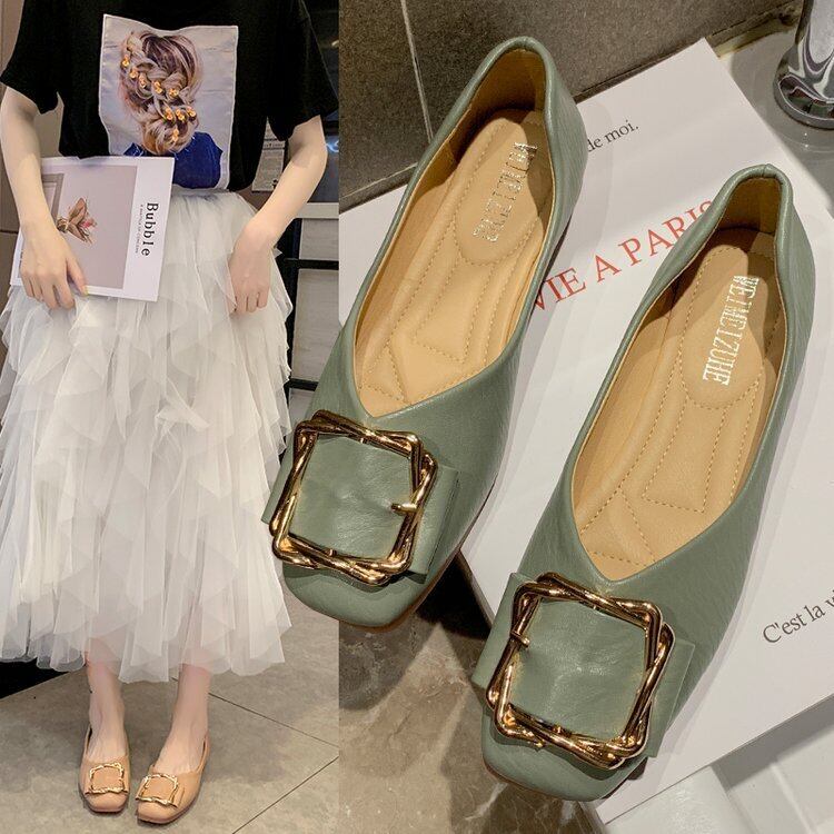 【新作】【送料無料】 シングルシューズ2020春ネット赤女性フラットボトムオールマッチエンドウ豆靴浅口スクープシューズフェアリースタイルラージサイズソフトボトムイブニングシューズ-アリババ レッド 大きめサイズ スプリング 春物 10b63156457179