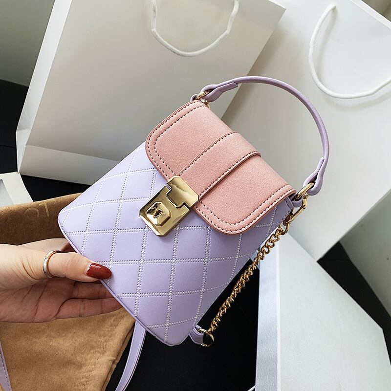 eignレディーススモールバッグ2020ニューウェーブネットレッドダイヤモンドチェーンクロスボディバッグinsファッションショルダーバケットバッグ Tiancai_Wing_Bag4517970