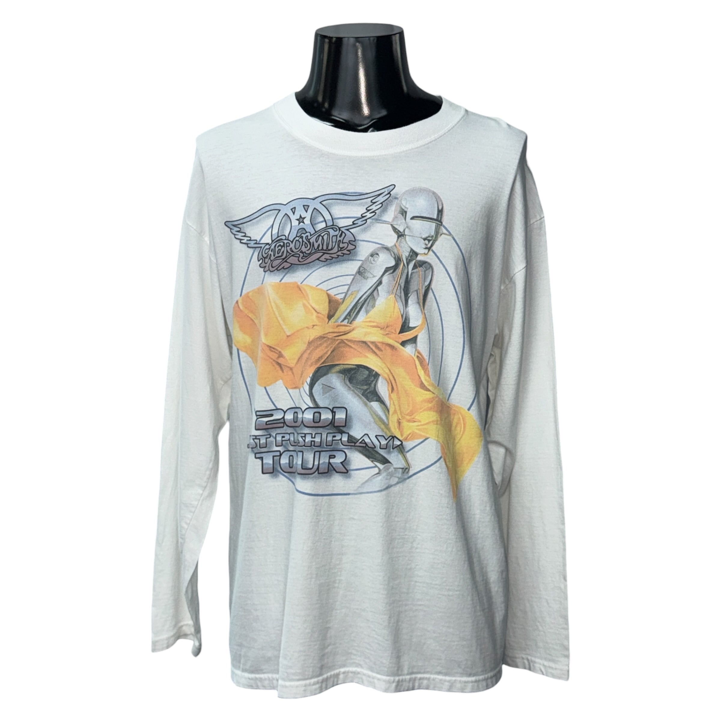 Aerosmith World Tour 01/02 Tシャツ M正規品 空山基 AEROSMITH】エアロスミス 00s JUST PUSH PLAY TOUR 2001 空山基 ロンT