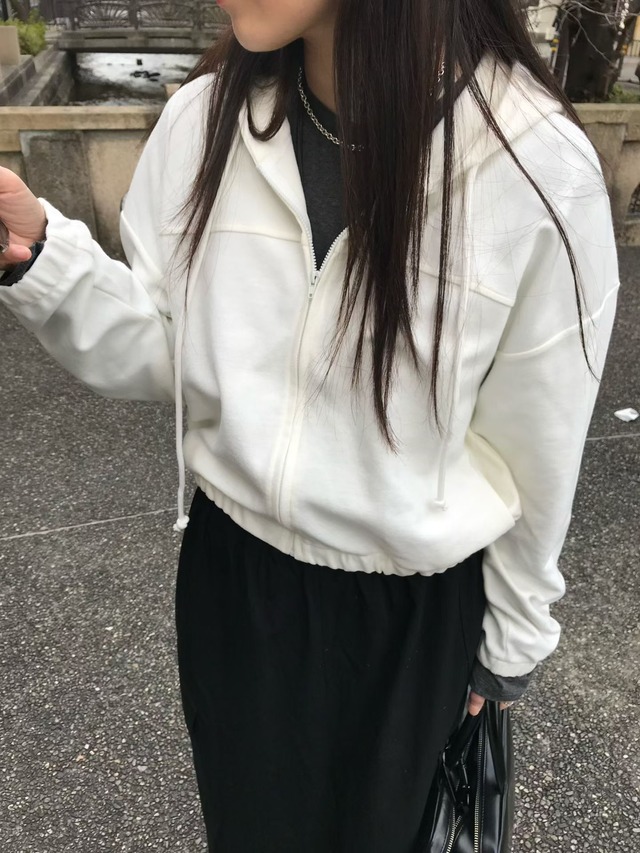 (予約) taffeta / Soft terry hood zip-up 3color