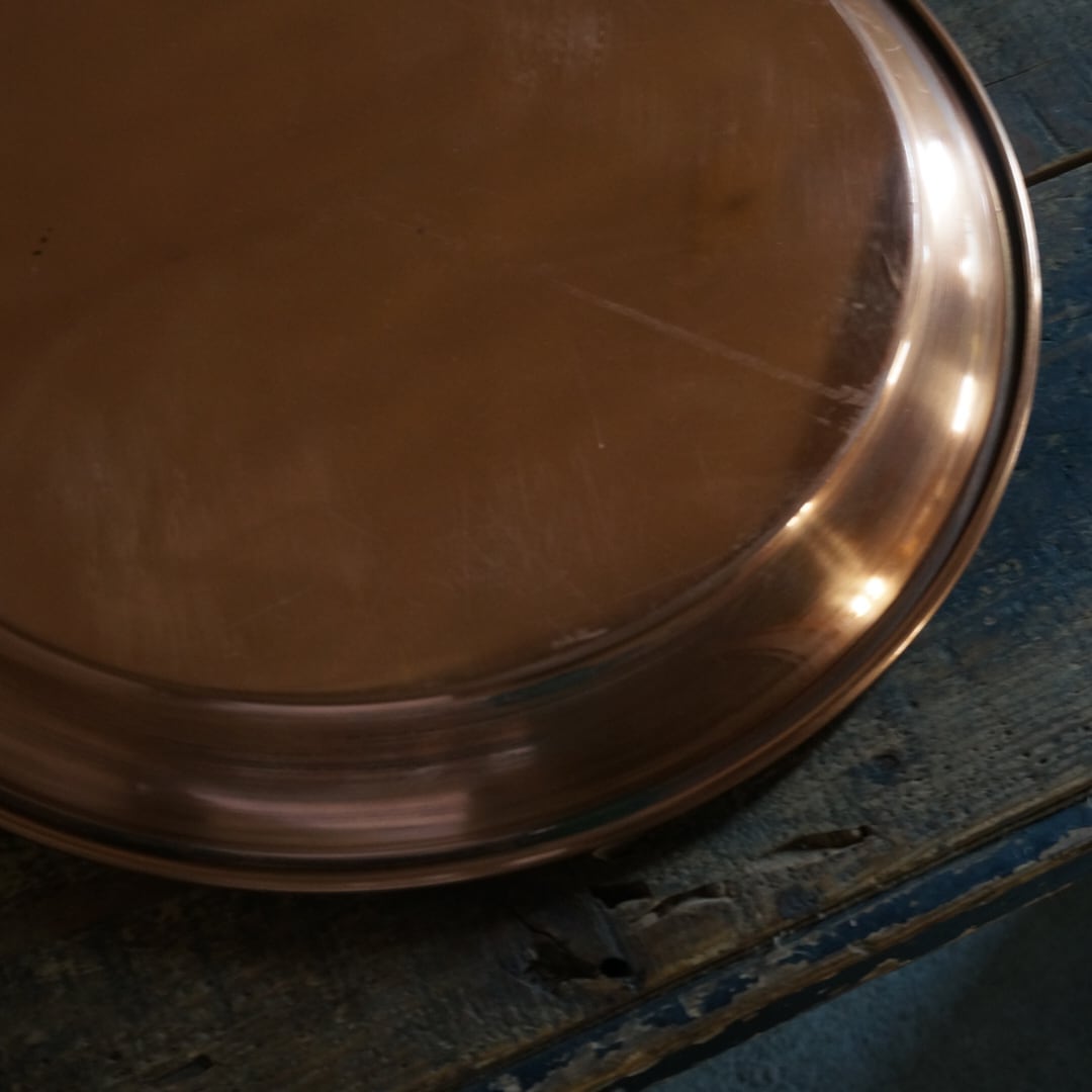 古い国産の銅トレー