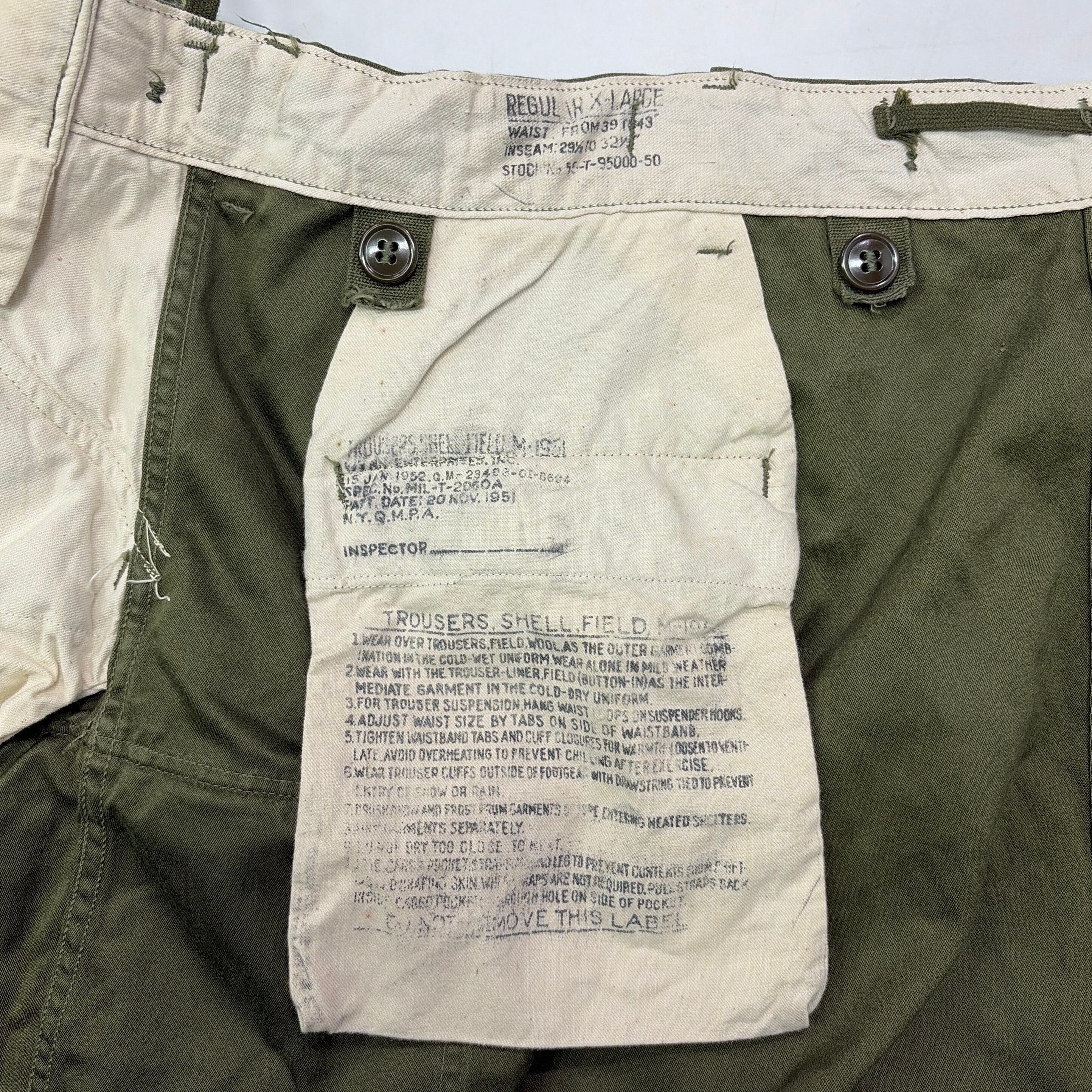 50s US ARMY 米軍 M-51 M51 ミリタリーパンツ カーゴ 軍パン XL R