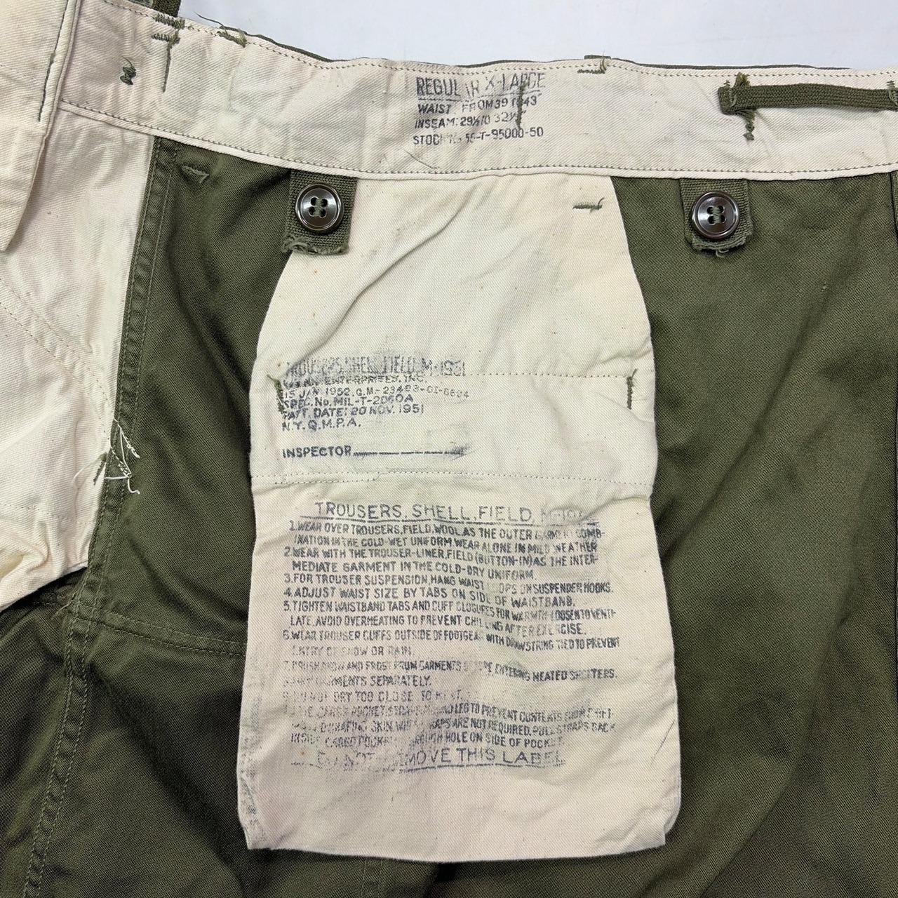 50s US ARMY 米軍 M-51 M51 ミリタリーパンツ カーゴ 軍パン XL R 
