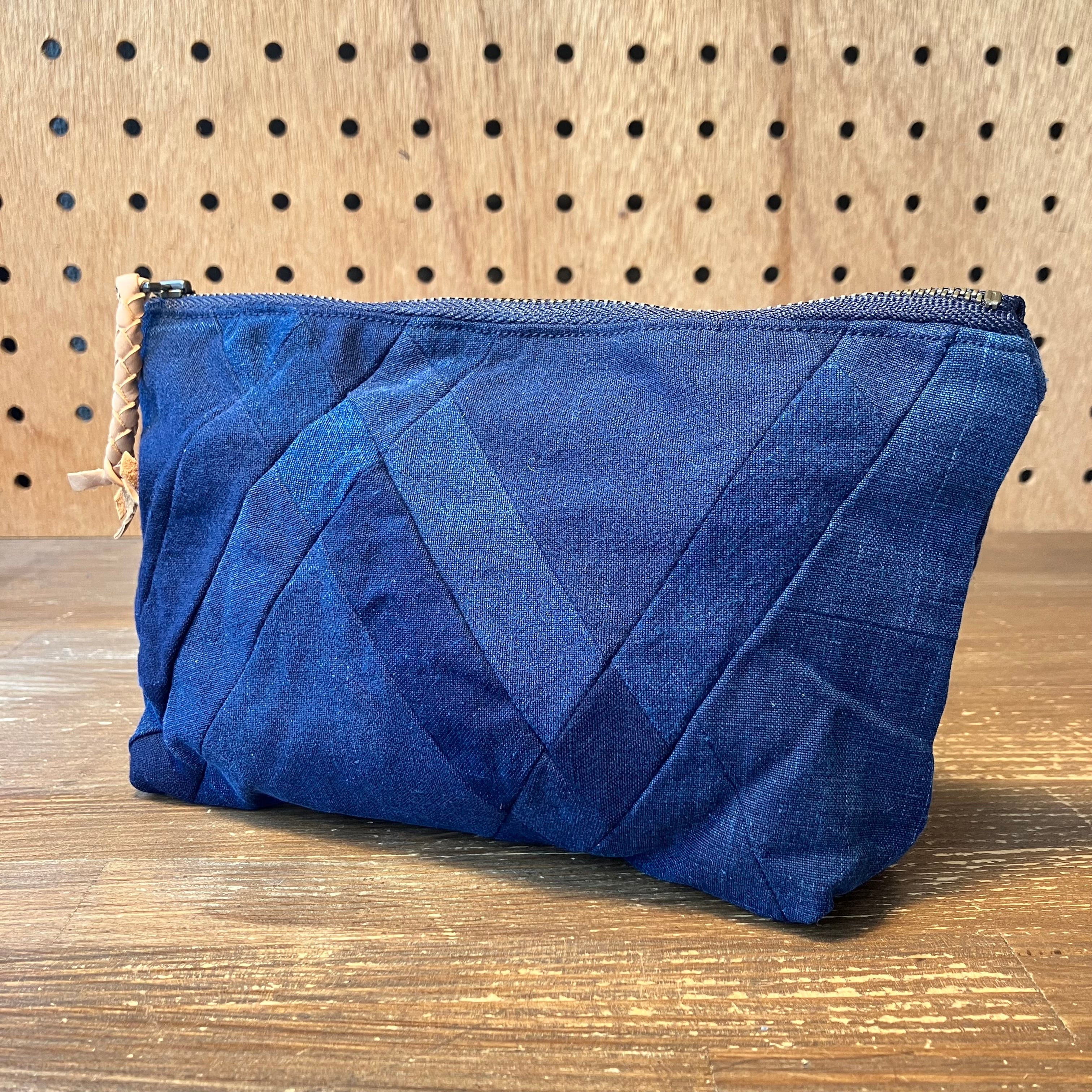藍染 襤褸パッチワーク ポーチ6 【BOX入り】 | MOTOHIRO AOKI
