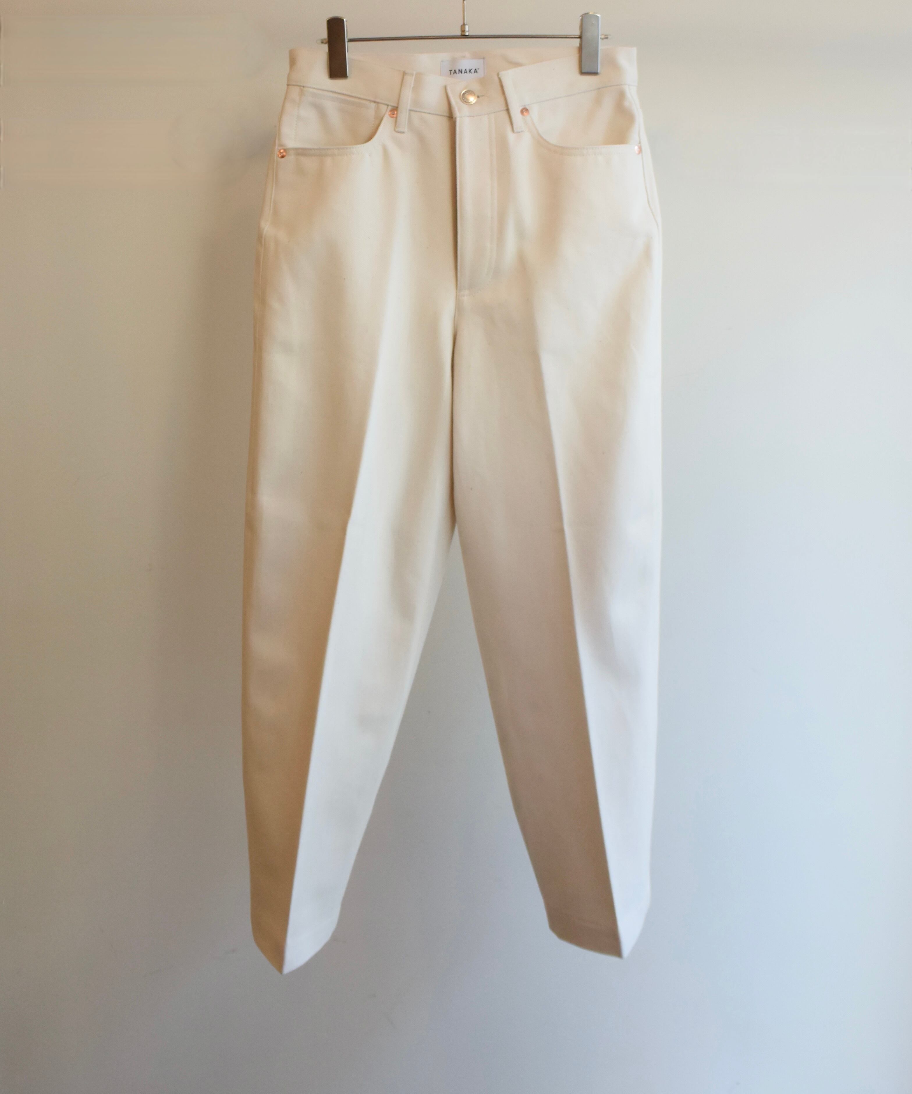 TANAKA/ST-2(C) THE CROP JEAN TROUSERS (RAW WHITE)
