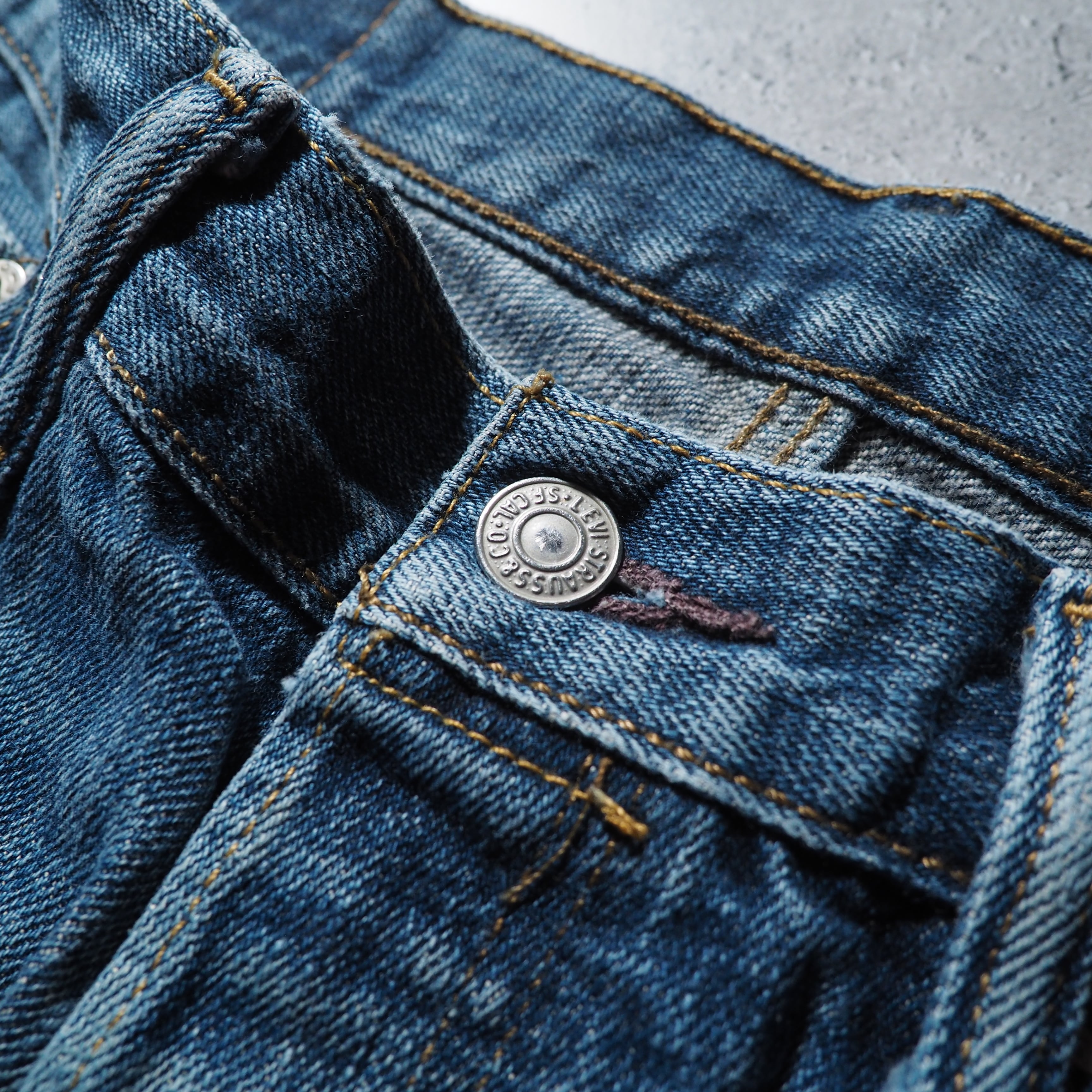 ” Levis 501 ” Spiderweb painted custom Indigo Denim pants