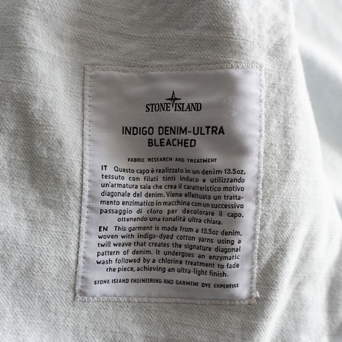 2026SS】STONE ISLAND DENIM RESEARCH【INDIGO DENIM-ULTRA BLEACHED