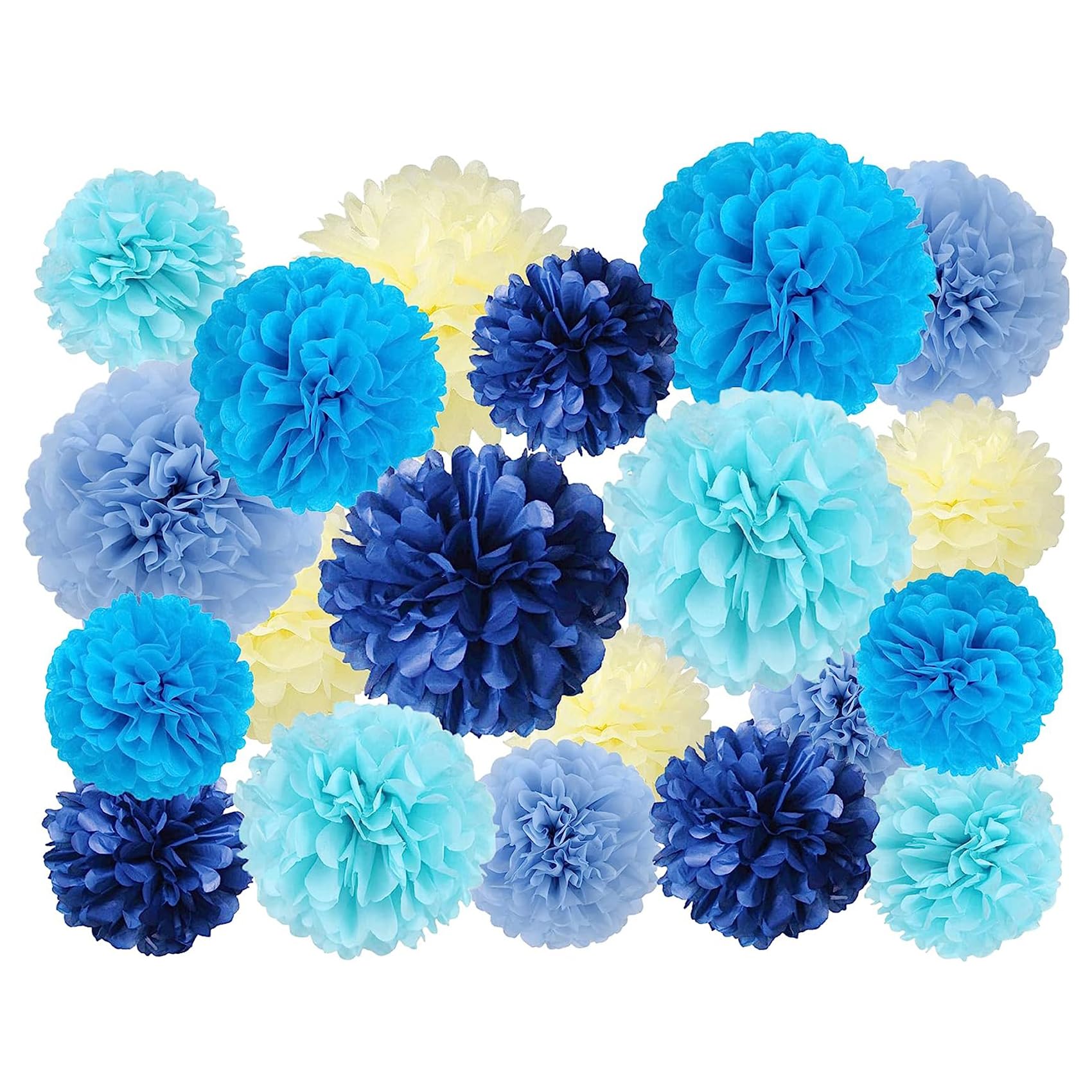 【在庫処分】 ペーパーポンポン ハニカムボール 15個セット 紙花 パーティー 紙ポンポン 誕生日 卒業式 装飾 結婚式 飾り付け インテリア ウェディング 撮影 お祝い 記念日 お祭り 文化祭 バースデー デコレーション 青色系