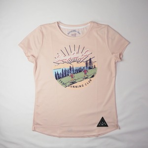 STAMP RUN & CO｜STAMP WOMENS GRAPHIC RUN TEE (STAMP TRAIL RUNNING CLUB -PINK-)