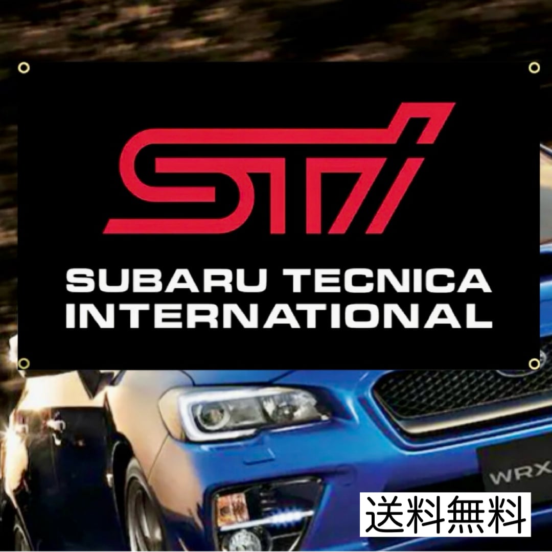 送料無料 SUBARU WRX STI フラッグ 60cmx90cm フラッグバナー