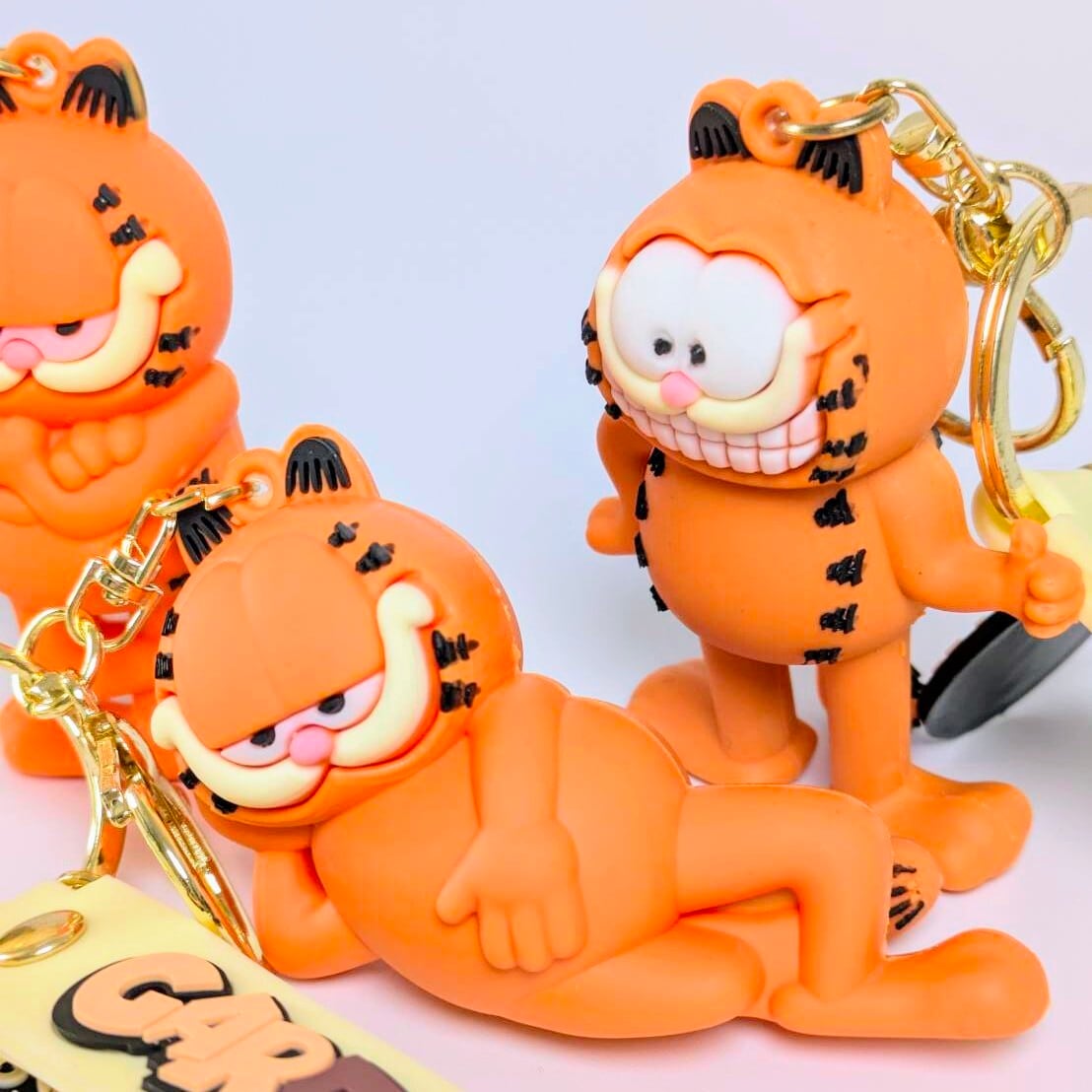 Garfield ( ガーフィールド ) 】 3Dラバーキーホルダー ストラップ付き