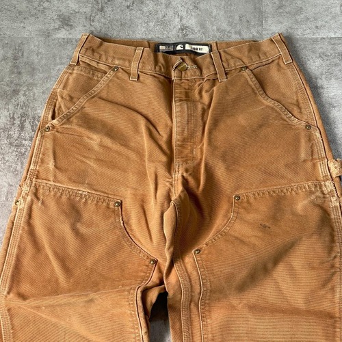 20s USA製 ブラウン ダブルニー Carhartt B01-M 30×32 詳細写真4