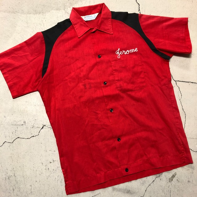 ⊕1970'S HILTON BOWLING SHIRT ”CHEVROLET"