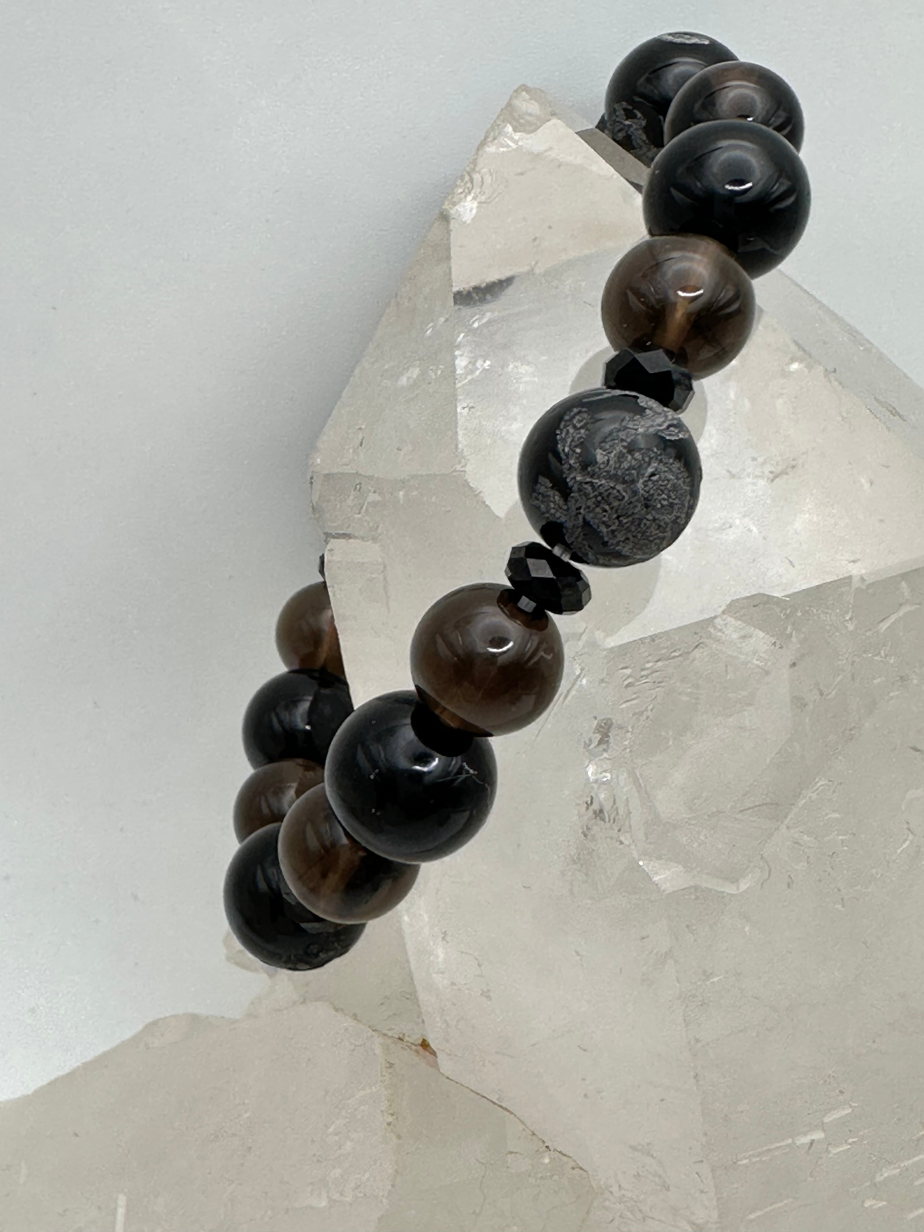 四神相応　水晶と紫水晶のサンキャッチャー 四神相応ブレスレット、アメジスト 四神水晶珠