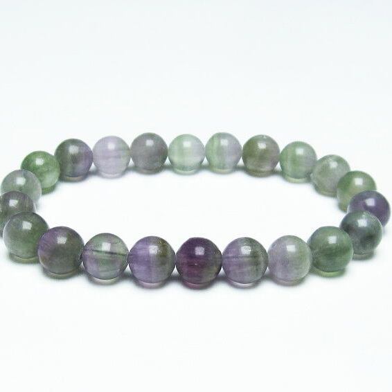 ラビットヘアー フローライト ブレスレット 9mm 一点物 メール便可 [M便 1/10] 111-24978