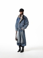 BOOGOOVOGUE Frank Denim Fur Puffer Jacket