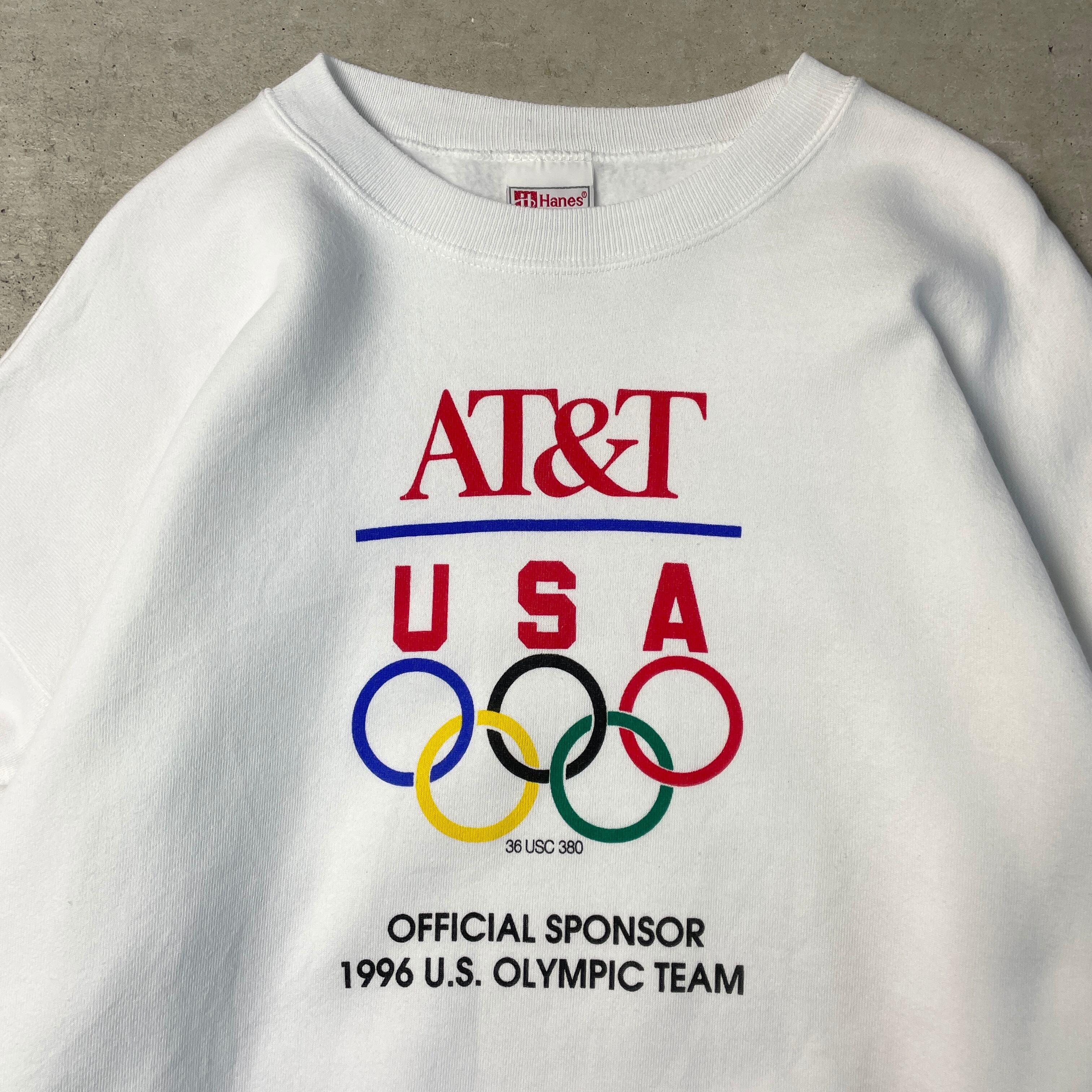 90年代 AT＆T USA OLYMPIC TEAM 企業ロゴ プリント スウェットシャツ 