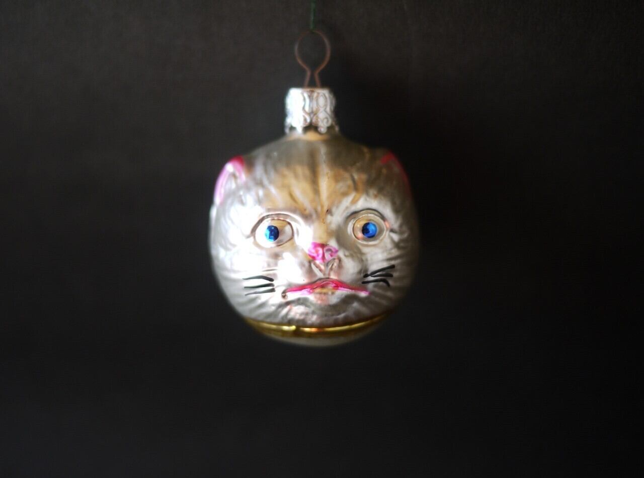 ネコさんのボーブル マーキュリーガラス クーゲル 西ドイツ