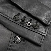 希少L / Paul Smith ポールスミス LONDON 本切羽 ラムレザー 3B テーラードジャケット サイズ L /羊革 レザージャケット /黒 ブラック メンズ