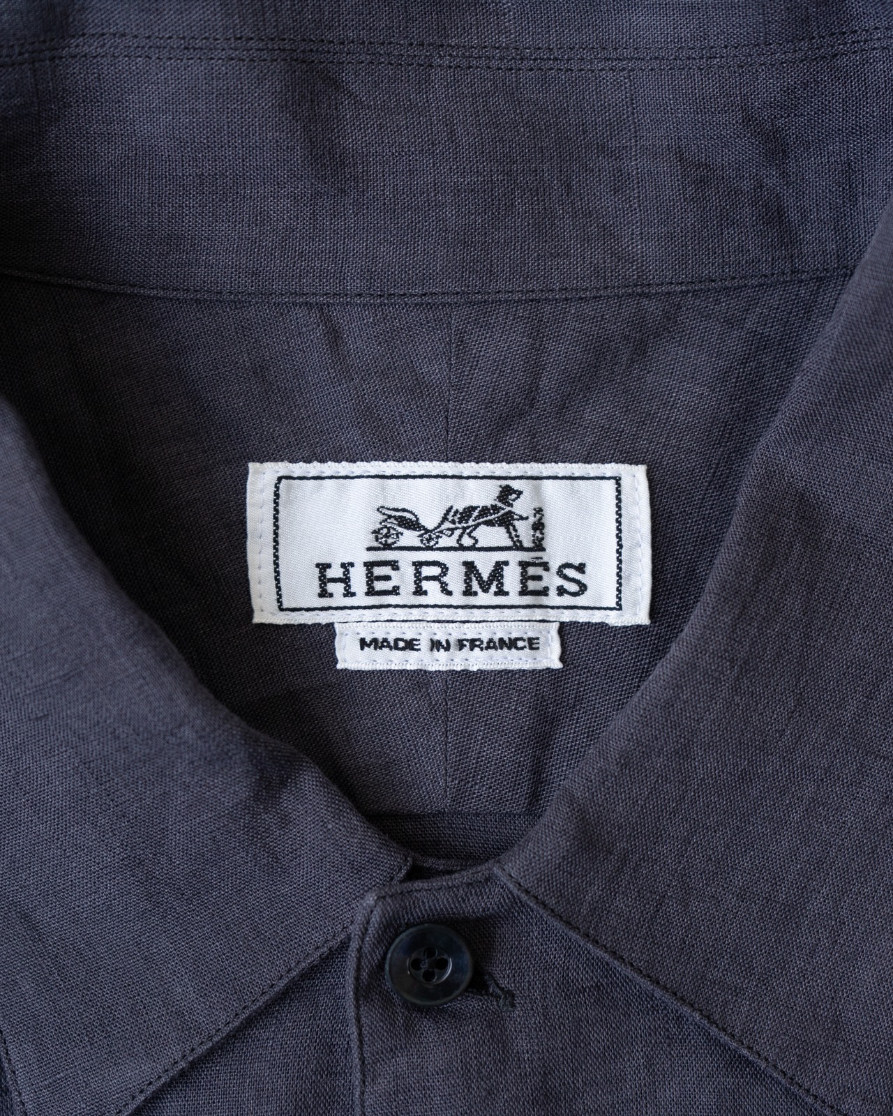 〈Hermès〉Linen Short Sleeves Shirt