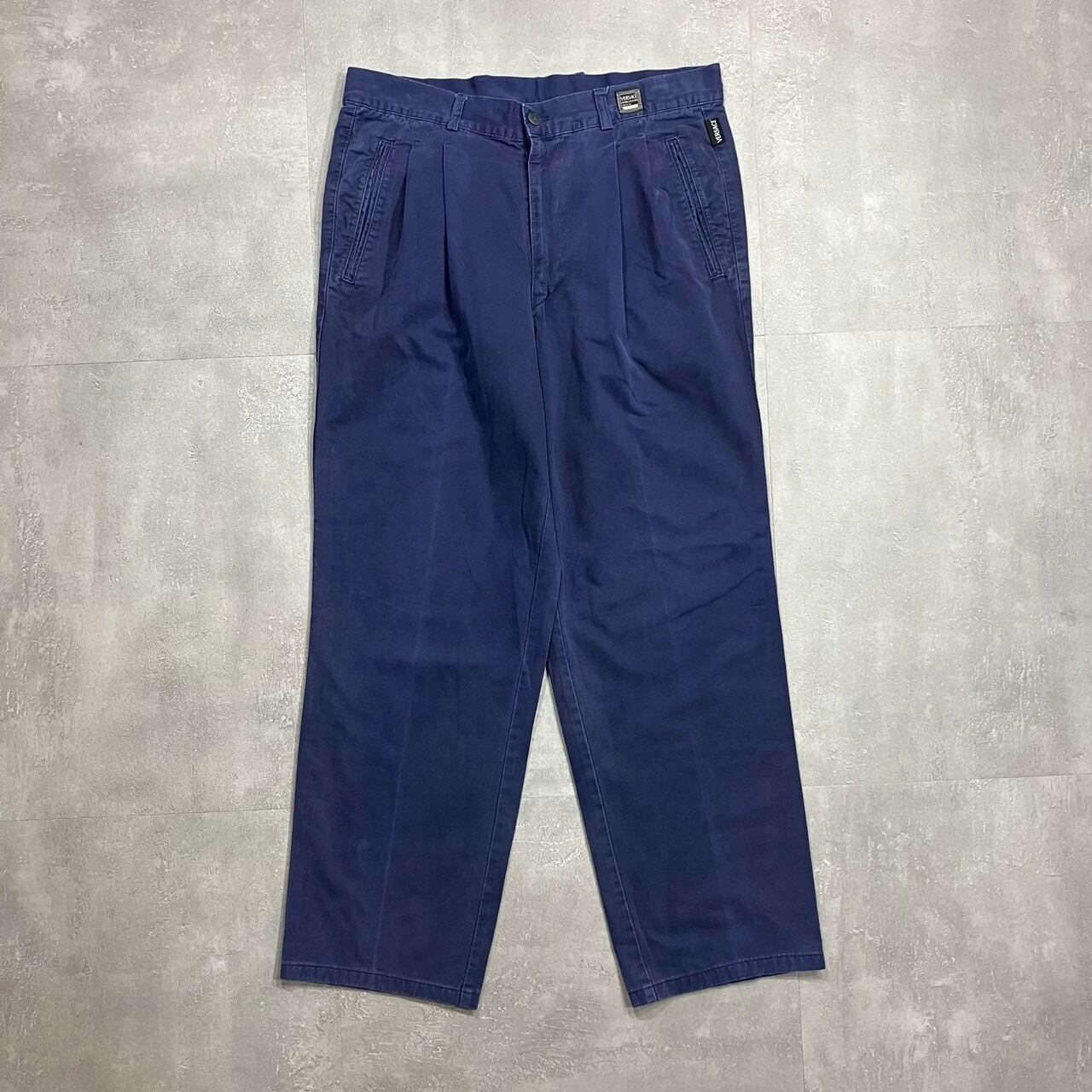 《実寸W34L28》VERSACE ベルサーチ ツータック チノパンツ イタリア製 no.3851