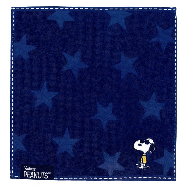 スヌーピー エンボスミニタオル ディープブルー(4010321)