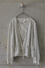 Layered-style polka dot blouse