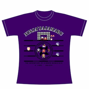 忍者じゃじゃ丸くん J-01「Pride of Ninja」 Tシャツ  ～カセットパープル～ / GAMES GLORIOUS