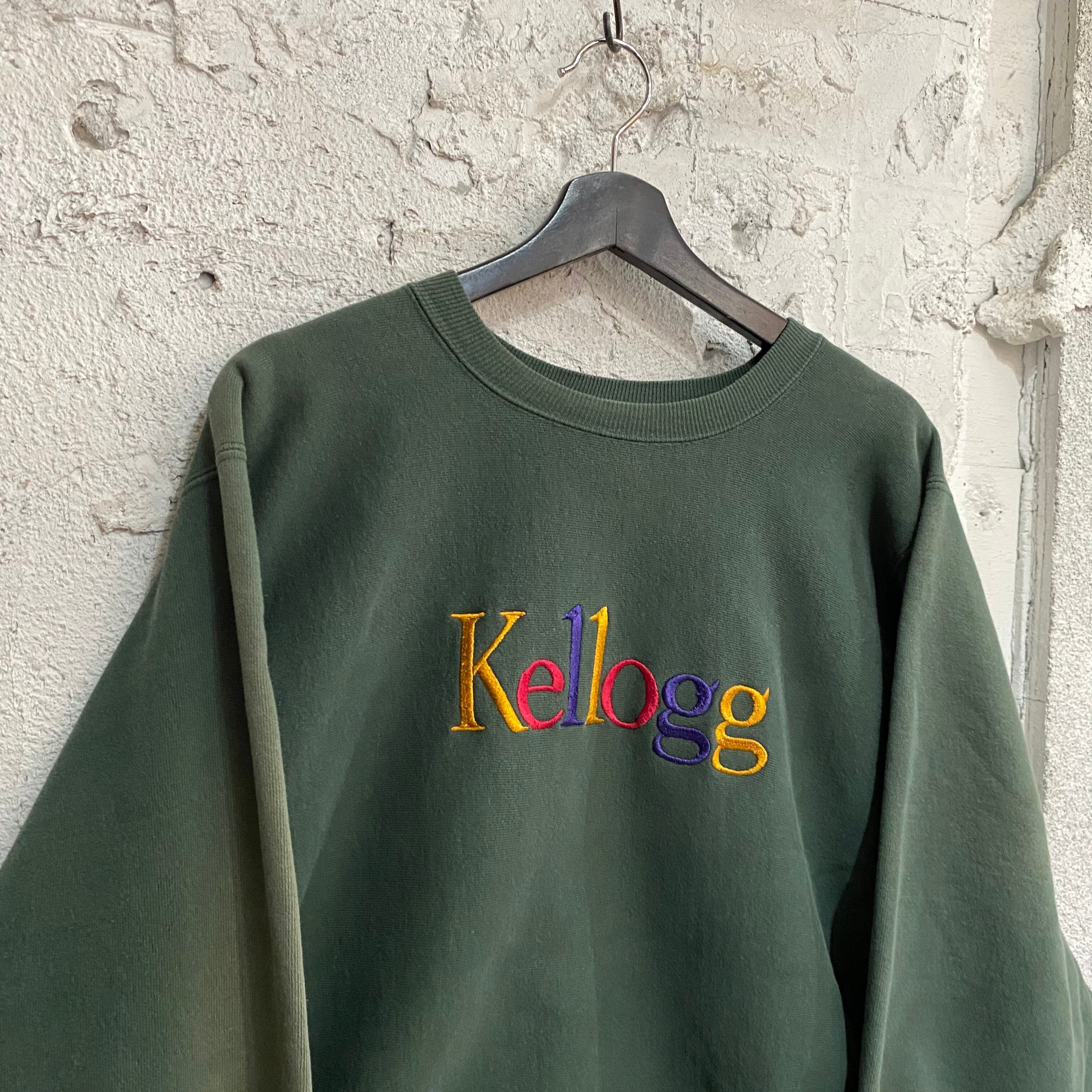 大人女性の 90s リバースウィーブ チャンピオン グリーン スウェット L