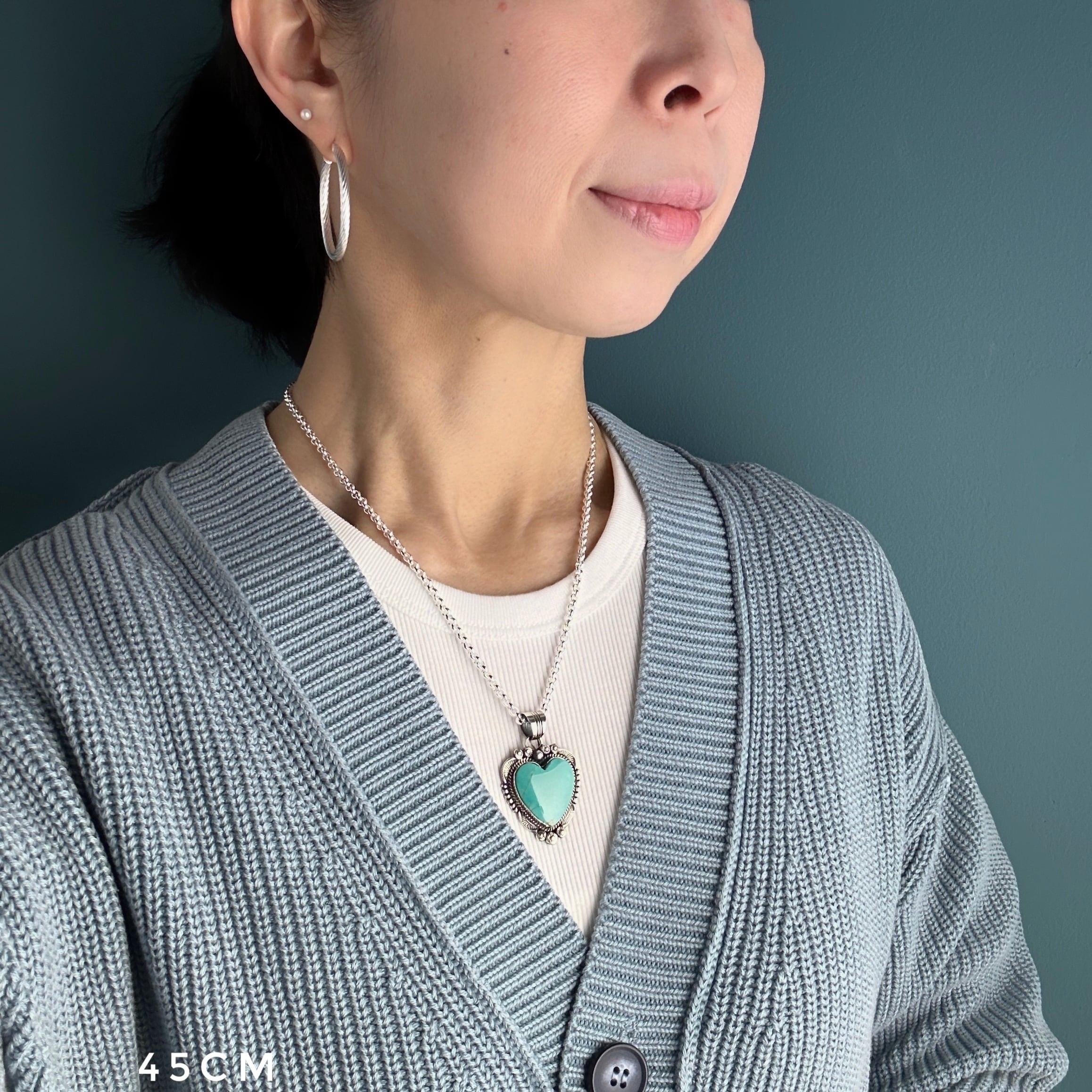 Indian Jewelry 》ロイストン ターコイズ ハート ペンダント | 【公式 Indian Jewelry 》ロイストン ターコイズ ハート ペンダント | 【公式