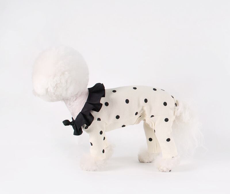 ドットフリル オールインワン S ~ XL 2color  /  犬服 新作 ドッグウェア 小型犬 中型犬 大型犬 犬の服 わんちゃん ペット