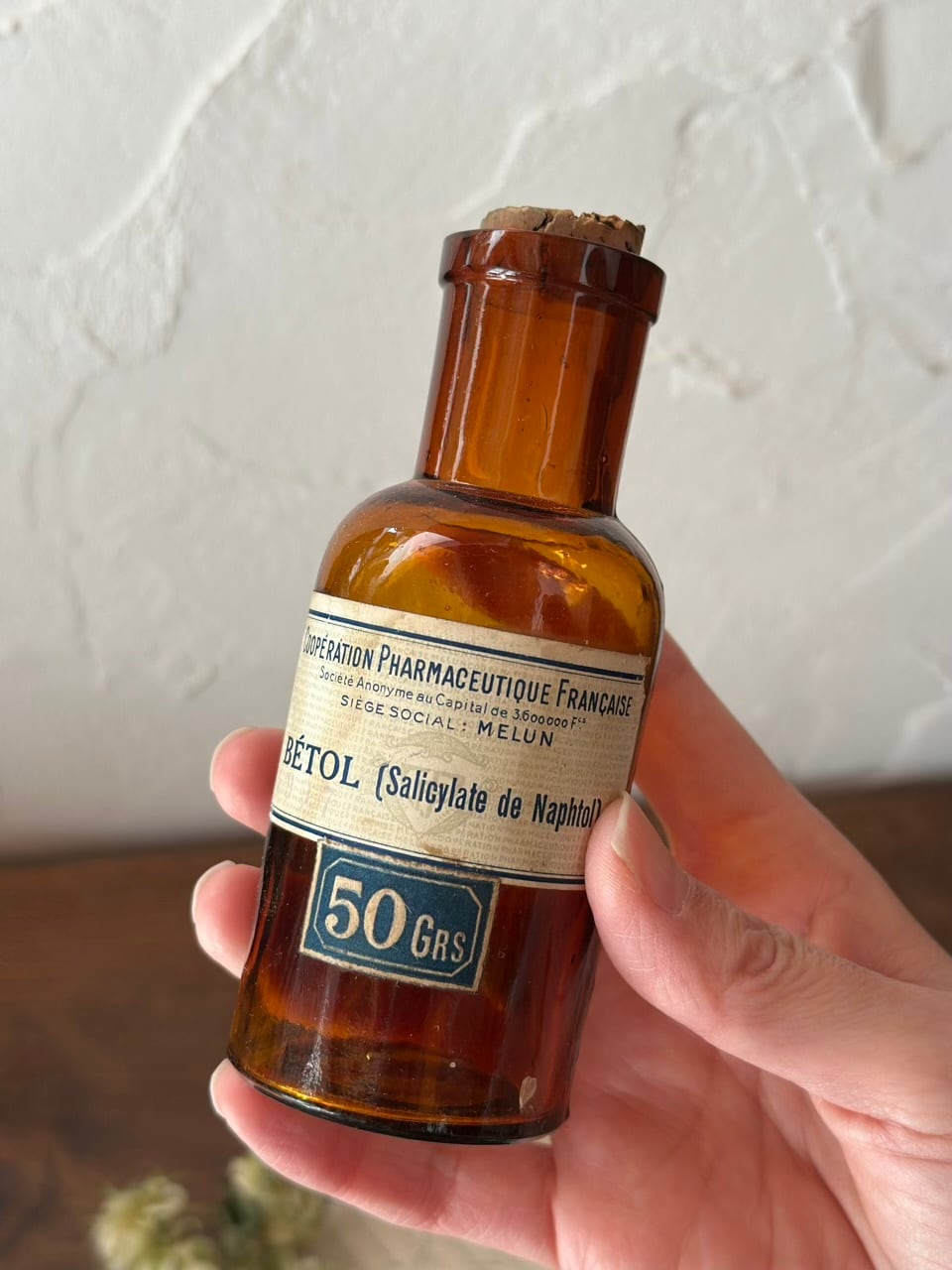 薬品瓶 コルク付き BÉTOL アンティークボトル | Brocante de La
