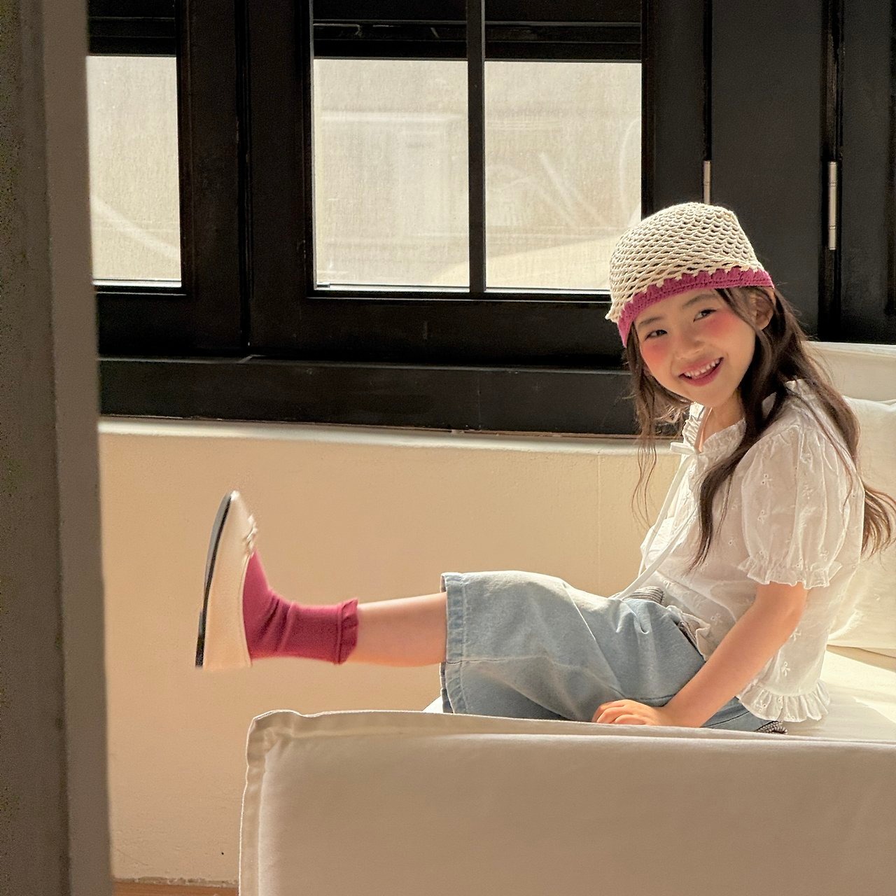 [ninibello] 225 Bermuda Pintuck Denim Pants +fee2 / [니니벨로] 225버뮤다핀턱데님팬츠