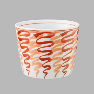 赤絵縦波文(中)