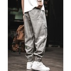multi-pocket tapered nylon jogger pants ◇2color H0345
