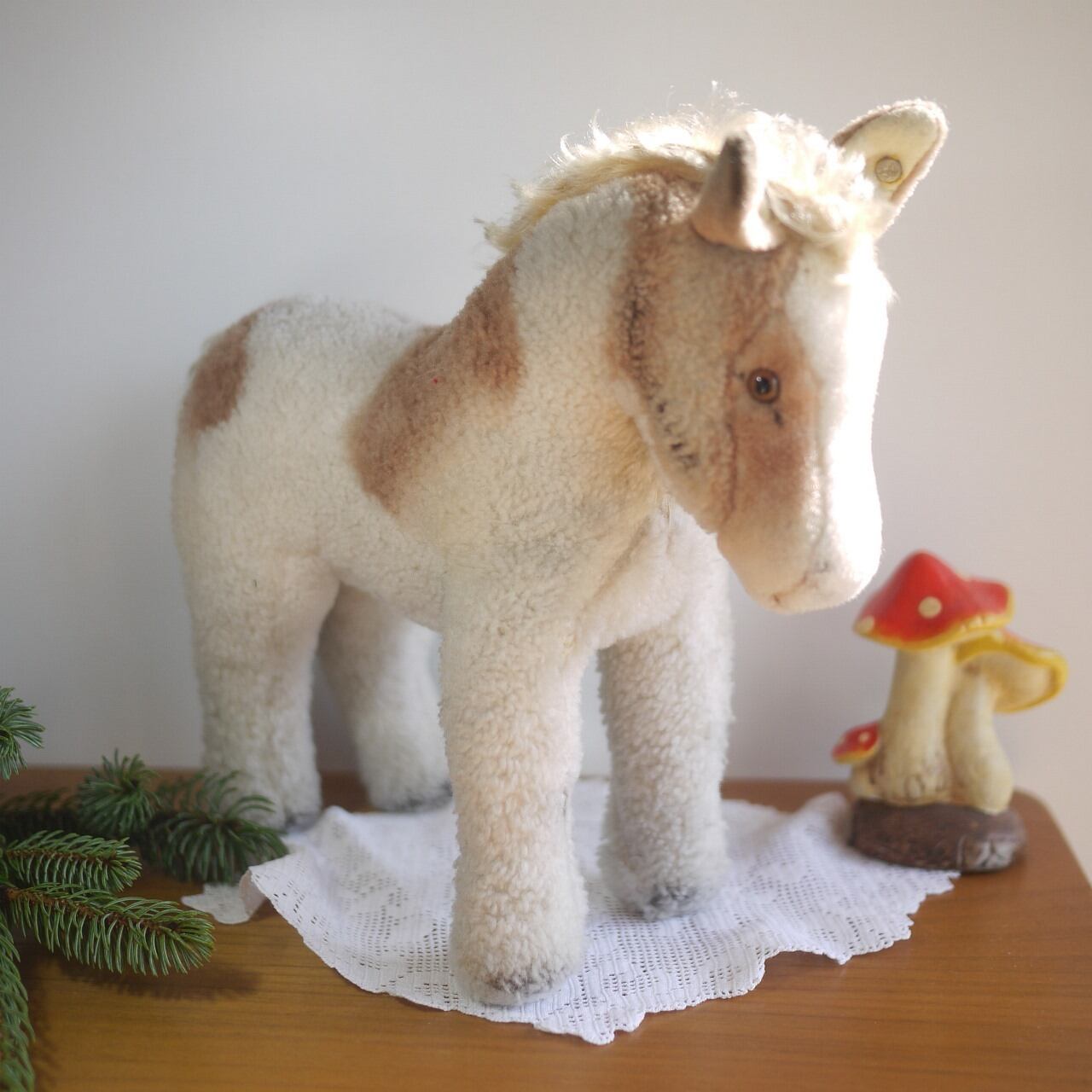オールドシュタイフ　馬　ホース　ぬいぐるみ　ドイツ　ヴィンテージ オールドシュタイフ STEIFF Pferd 馬 ドイツ | こりすのパン屋Base店
