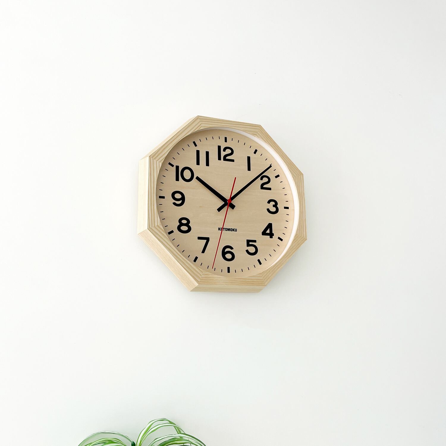 KATOMOKU muku clock 15 八角形 ナチュラル km-107NA8 掛け時計 | 加藤