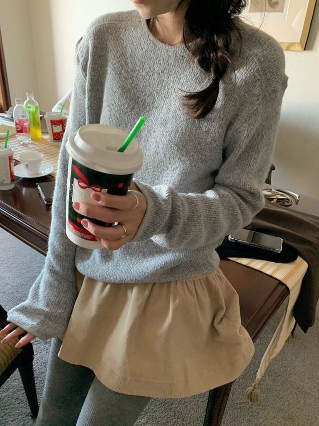 (予約) pretty young thing / Maman knit T-shirt 3color