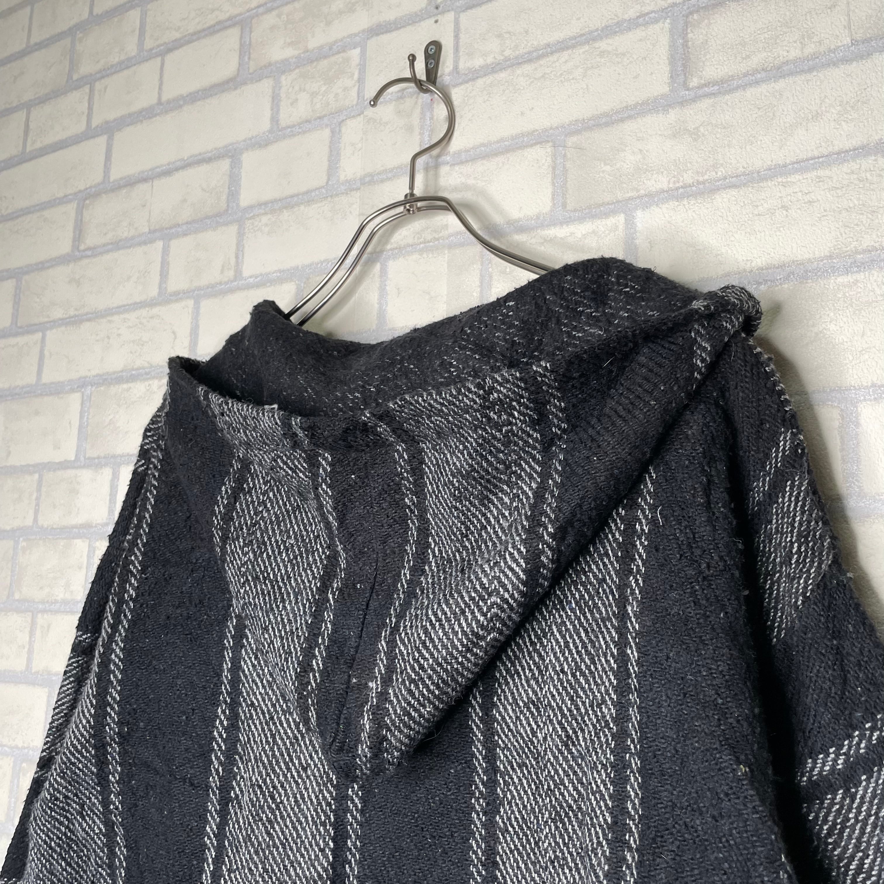 MOLINA メキシカンパーカー XL ブラック×グレー フーディー パーカー 