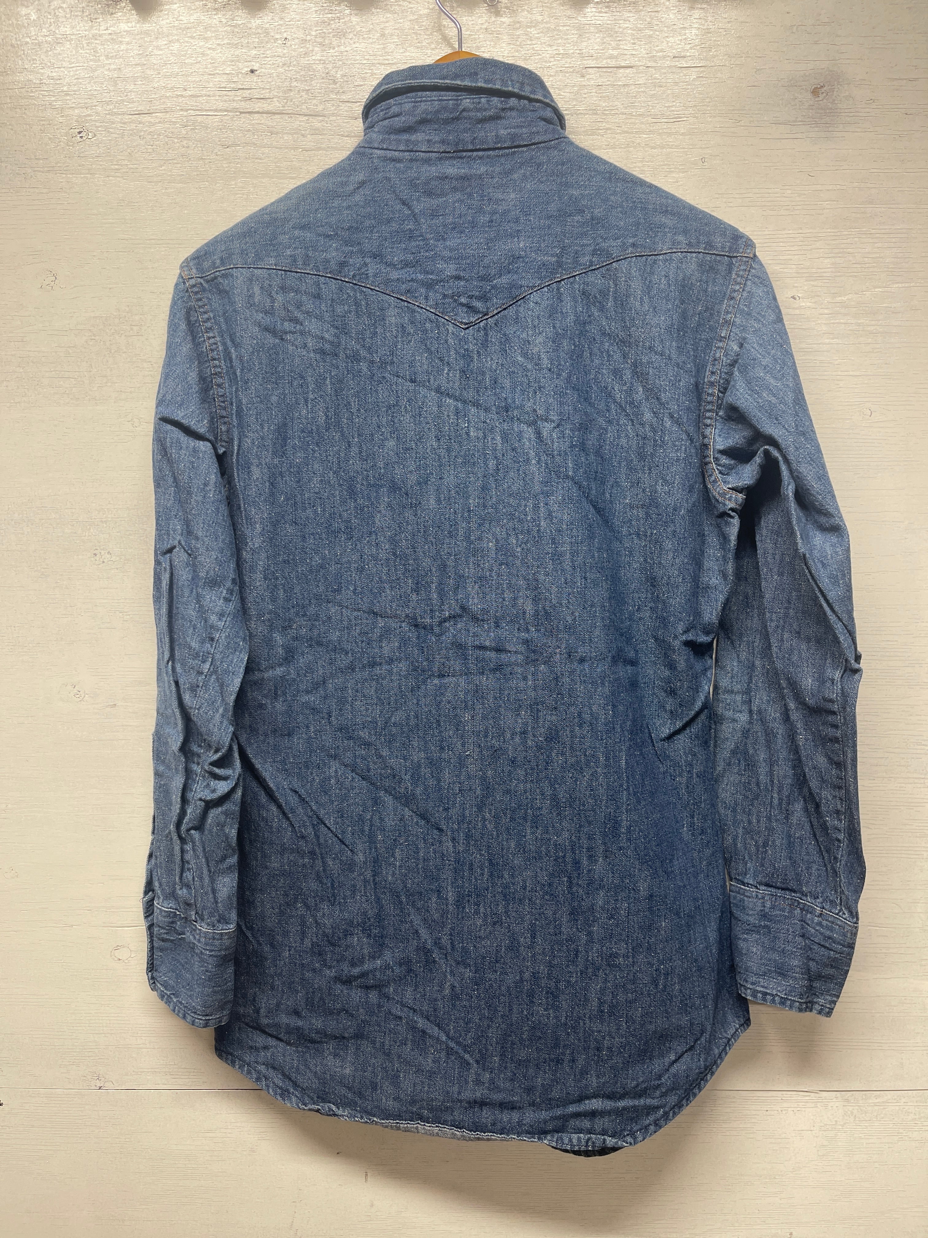 90s Wrangler Maverick Blue Bell ウエスタンシャツ 2562 70s M MAVERICK BLUE BELL DENIM WESTERN SHIRTS ヴィンテージ