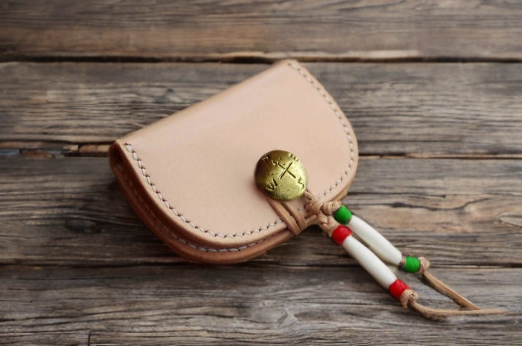 【受注製作】本革サドルレザーのコンチョコインケース