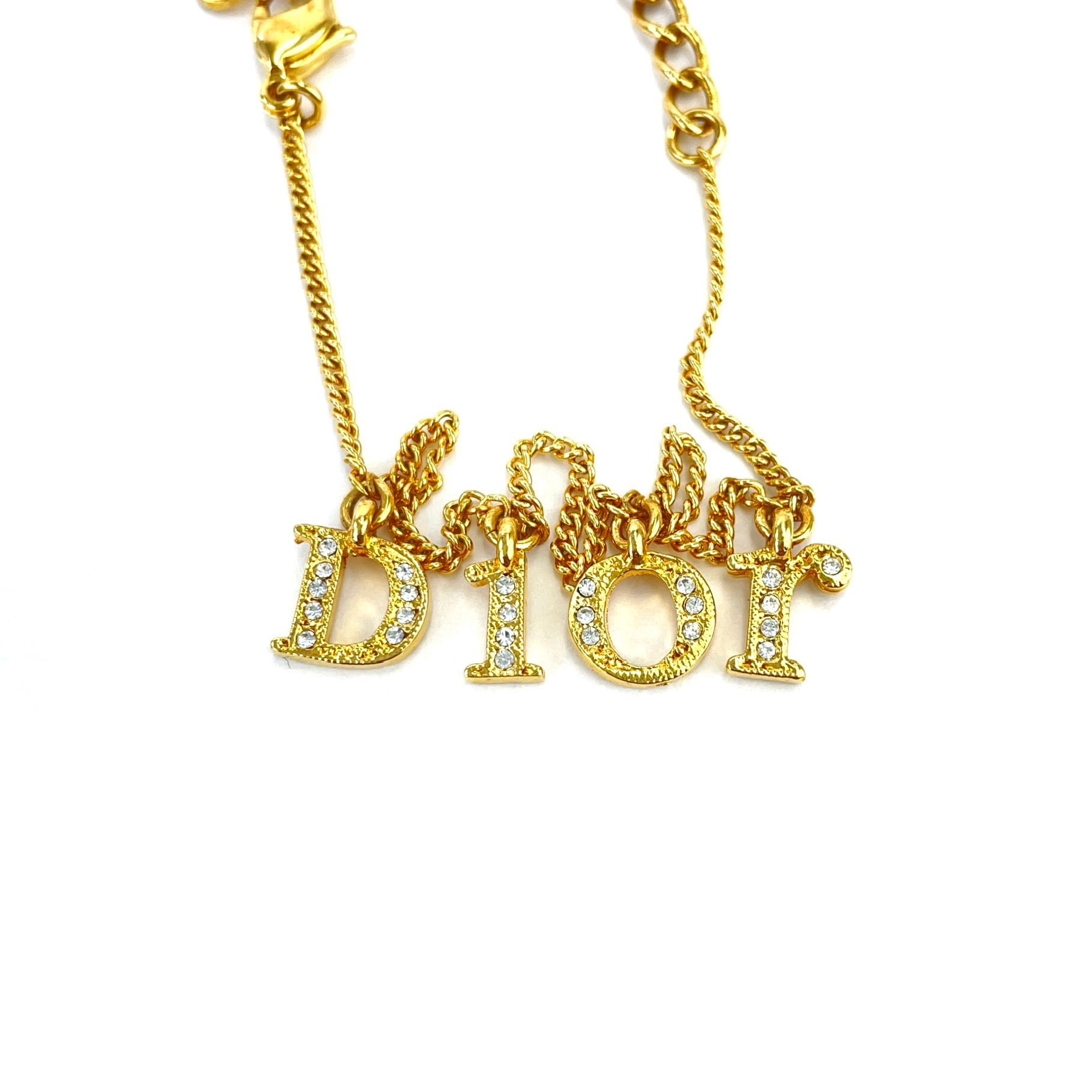 Christian Dior　クリスチャン ディオール　Dior　アルファベット　ロゴ　ストーン　ブレスレット　ゴールド　vintage　ヴィンテージ　 オールド　a7ikgr | VintageShop solo powered by BASE