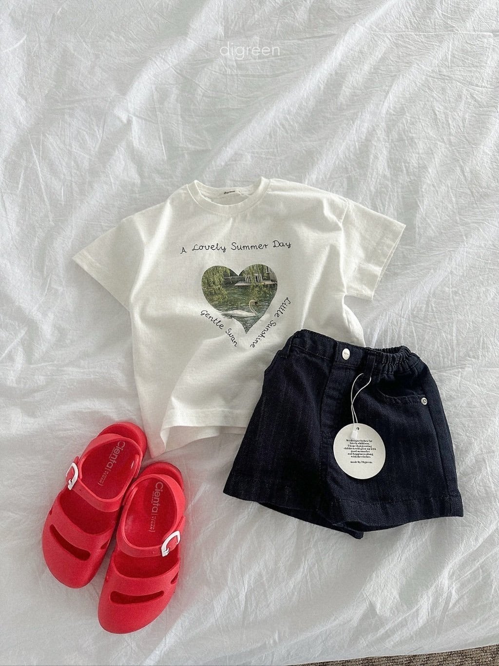 【即納/90size】ピュアスワンTシャツ/ digreen
